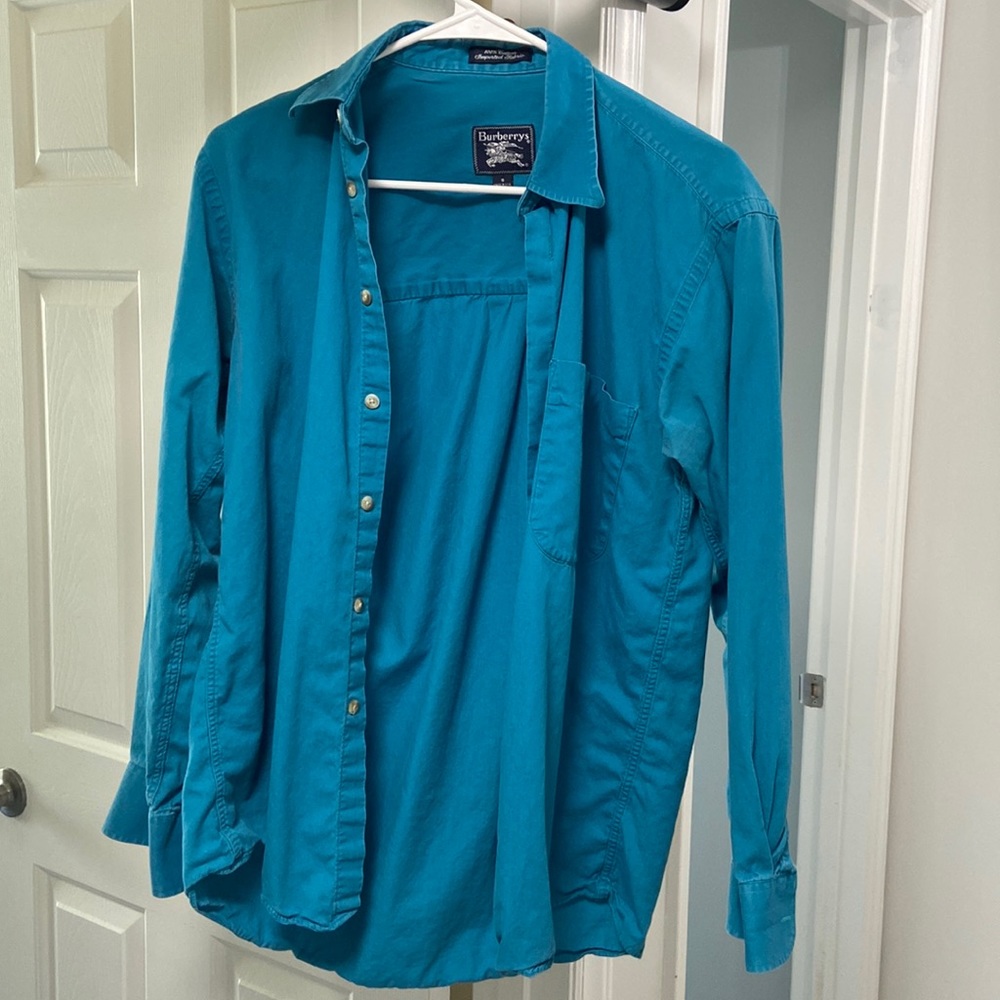 Turquoise Burberrys Men’s Shirt